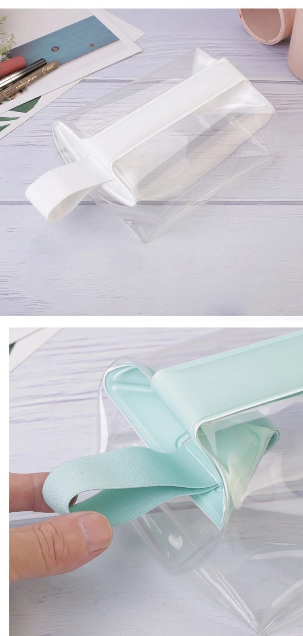 Clear PVC Toiletry Bag with Magnetic Closure