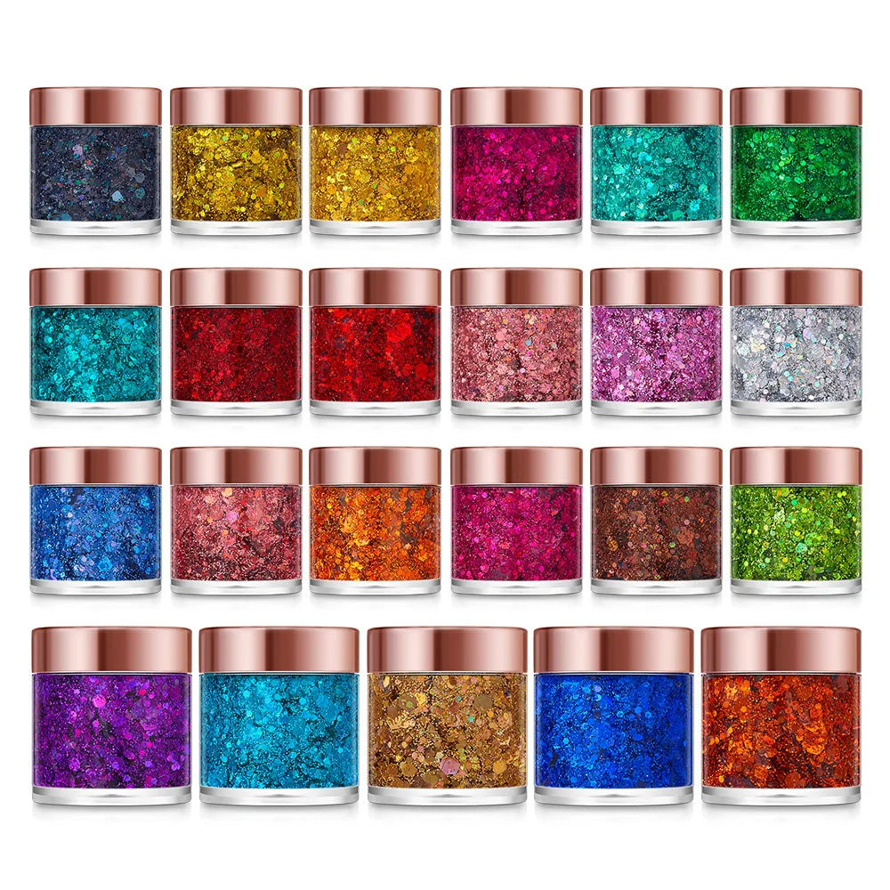 Chunky Glitter Gel 12 Colors