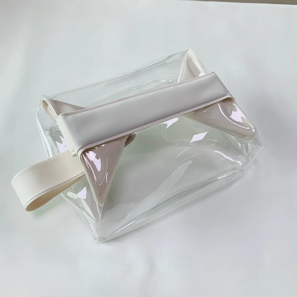 Clear PVC Toiletry Bag with Magnetic Closure
