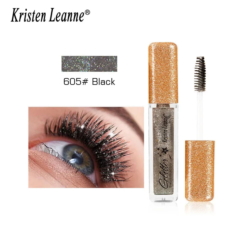 Silver diamond glitter mascara